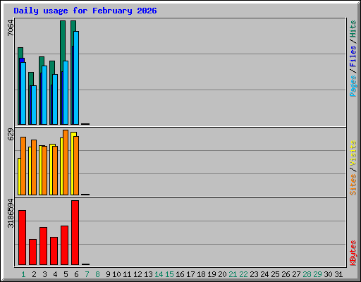 Daily usage for February 2026