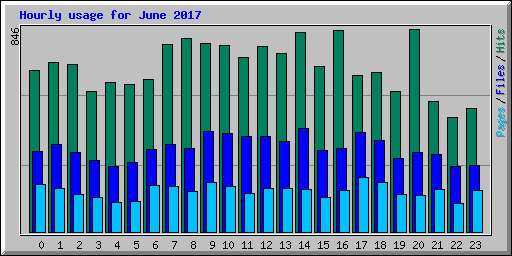 Hourly usage for June 2017