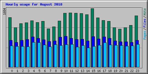 Hourly usage for August 2018