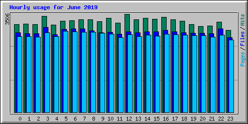 Hourly usage for June 2019