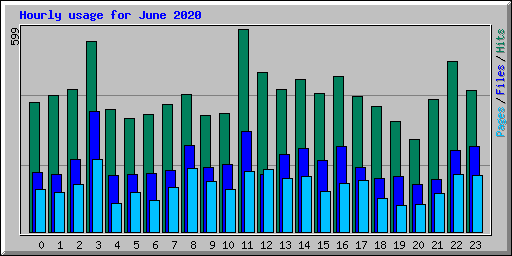 Hourly usage for June 2020