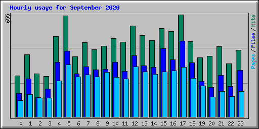 Hourly usage for September 2020