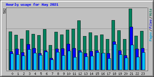 Hourly usage for May 2021