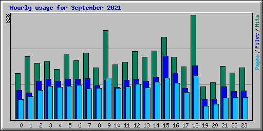 Hourly usage for September 2021