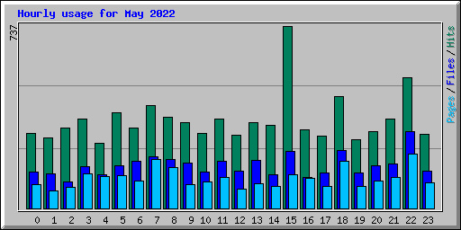 Hourly usage for May 2022