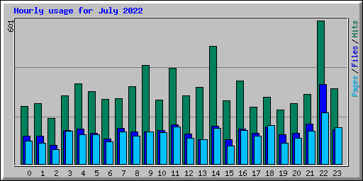 Hourly usage for July 2022