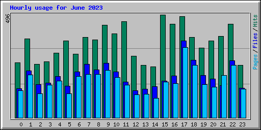 Hourly usage for June 2023