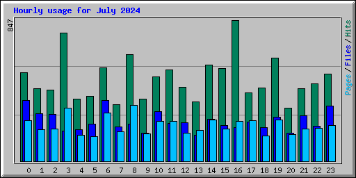 Hourly usage for July 2024