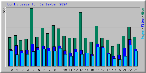 Hourly usage for September 2024