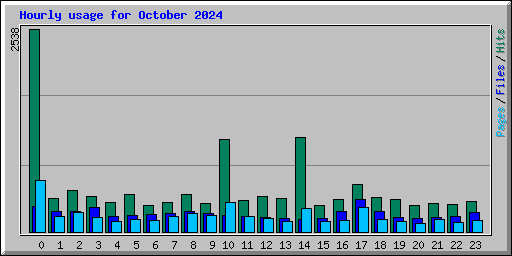 Hourly usage for October 2024