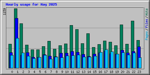 Hourly usage for May 2025