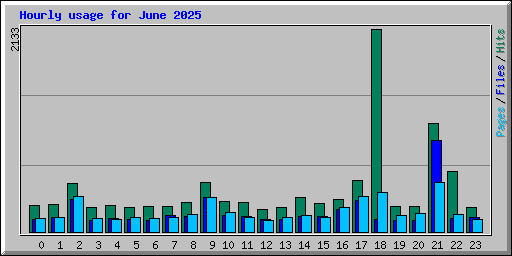 Hourly usage for June 2025