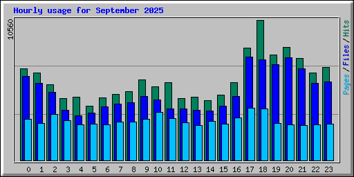 Hourly usage for September 2025