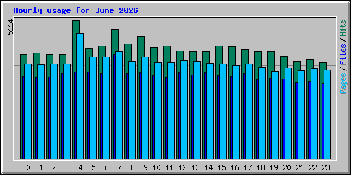 Hourly usage for June 2026