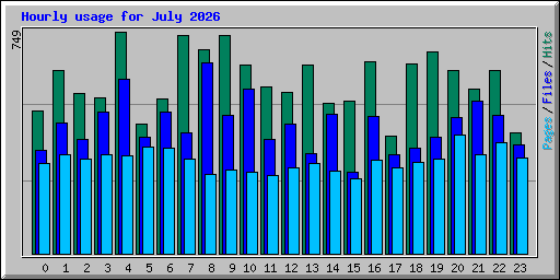 Hourly usage for July 2026